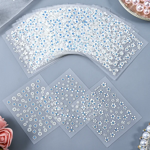 30 Sheets 3D Nail Stickers Flowers & Butterfly Designs - Image 12