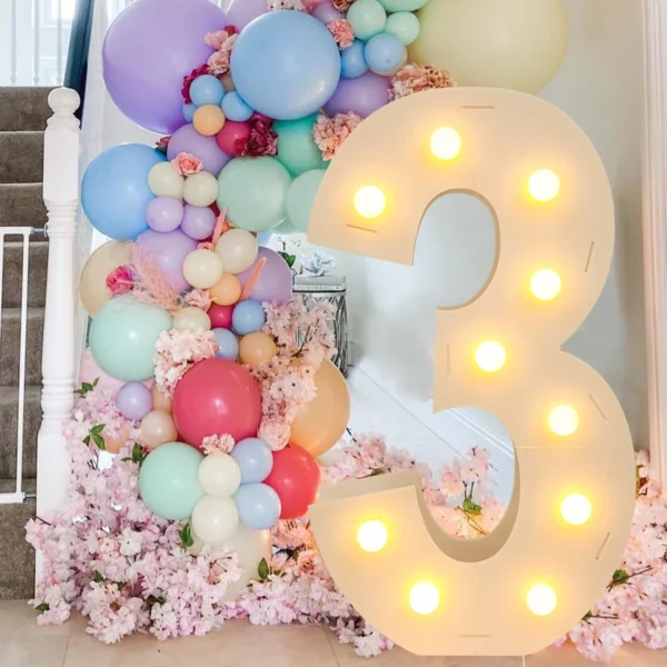 Giant LED Number Light Frame – Party & Birthday Decor - Image 19