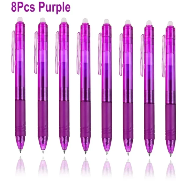 8-Color 0.7mm Retractable Erasable Gel Pen Set - Image 27
