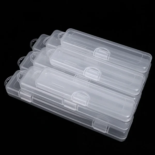 Transparent Makeup Brush & Storage Box with Cover - Image 18