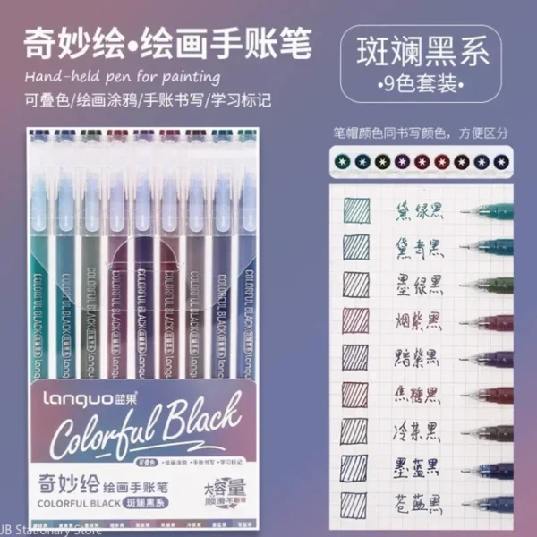 Set of 6 Morandi Gel Pens for Drawing & DIY Projects - Image 5