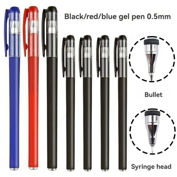 7/35 PCS Gel Pen Set 0.5mm Black & Blue for School Office - Image 3