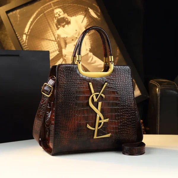Women’s Crocodile Print Tote Bag – Shoulder & Crossbody - Image 5