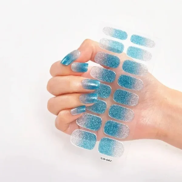 16Tips Long-Lasting Gel Nail Stickers – Full Coverage Wraps - Image 32