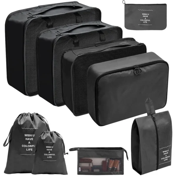 7-10 Pcs Travel Organizer Packing Cubes Set – Durable & Compact - Image 23