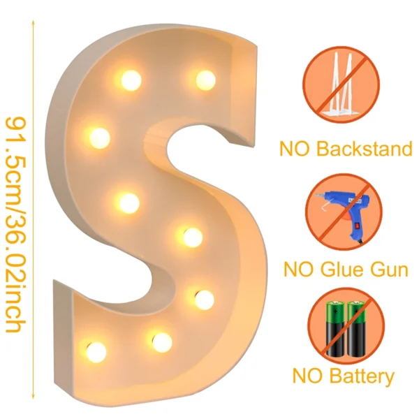 91.5cm LED Light Letter Frame Box for Party & Events - Image 20