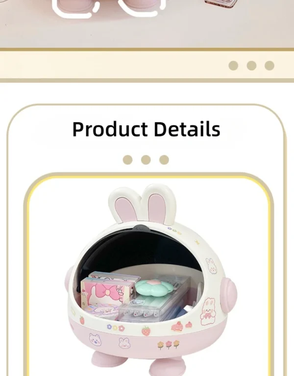 Cute Desktop Storage Box – Kawaii Desk Organizer for Girls - Image 12