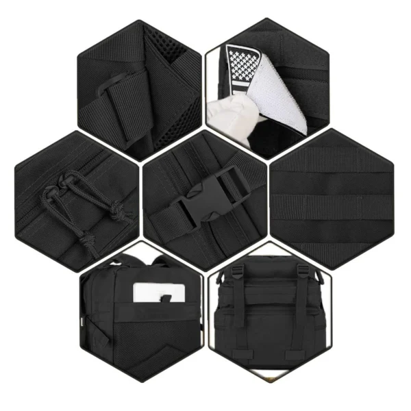45L Tactical Backpack Molle Assault Rucksack for Hiking & Fitness - Image 5