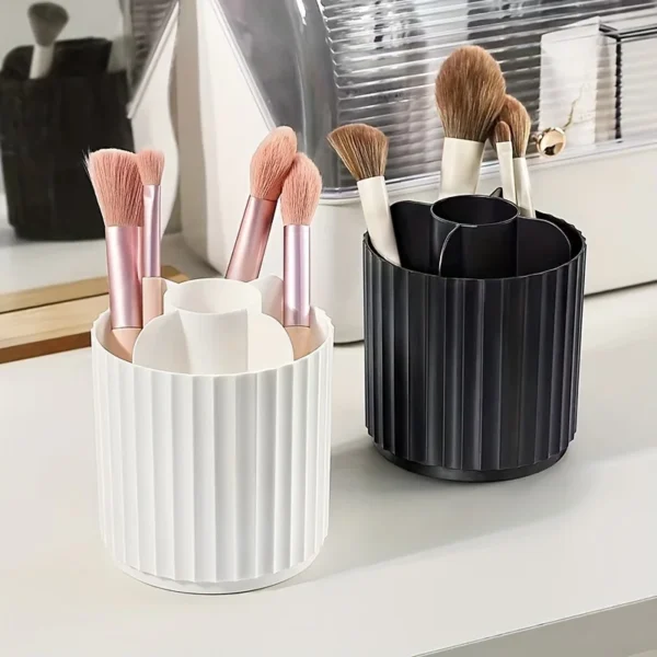 Rotating Acrylic Makeup Brush Storage Cylinder - Image 6