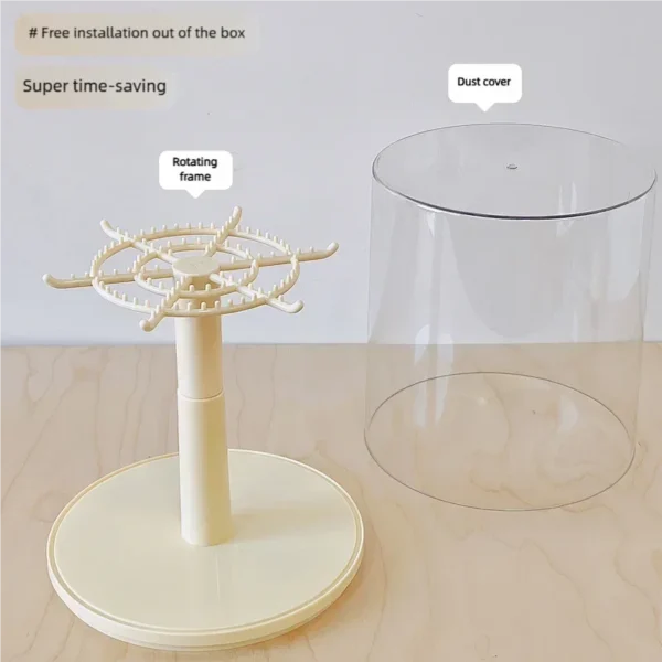 360° Rotating Transparent Display Box for Collectibles - Image 5