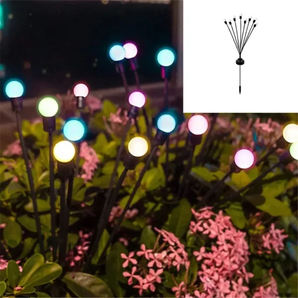 2pcs Solar Firefly Garden Lights – 10 LED - Image 11