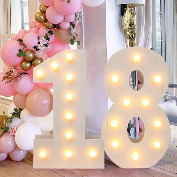Giant LED Number Light Frame – Party & Birthday Decor - Image 23