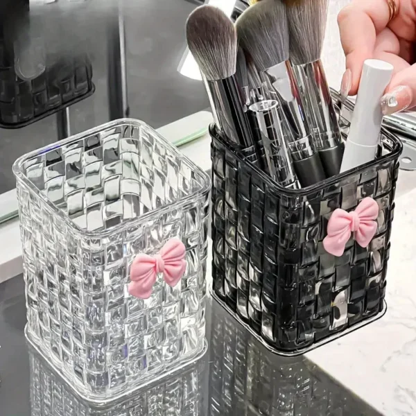 Clear Acrylic Makeup Brush & Cosmetic Storage Organizer - Image 4