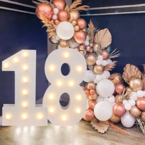 Giant LED Number Light Frame – Party & Birthday Decor