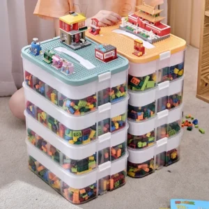Stackable Building Block Storage Box for Kids Toys