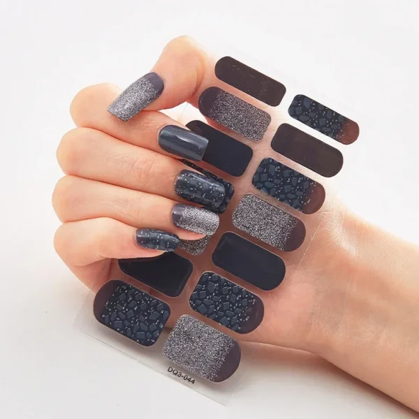 16Tips Long-Lasting Gel Nail Stickers – Full Coverage Wraps - Image 106