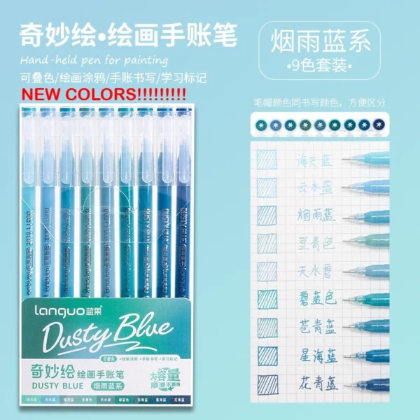 Set of 6 Morandi Gel Pens for Drawing & DIY Projects - Image 15