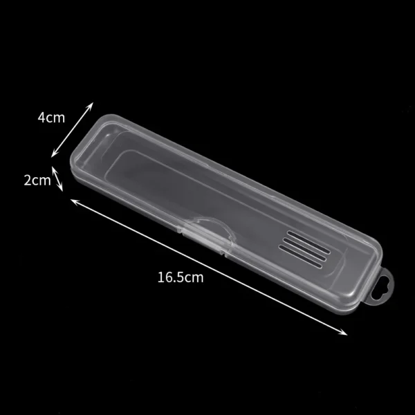 Transparent Makeup Brush & Storage Box with Cover - Image 7