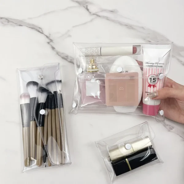 Portable Transparent PVC Cosmetic & Toiletry Bag - Image 3