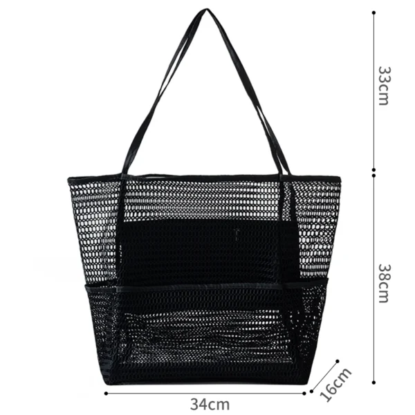 Large Waterproof Striped Beach Tote Bag – Summer 2025 - Image 12