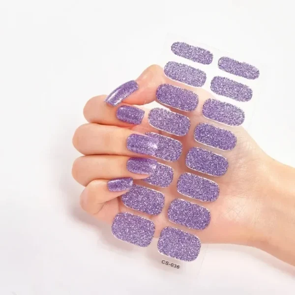 16Tips Long-Lasting Gel Nail Stickers – Full Coverage Wraps - Image 73