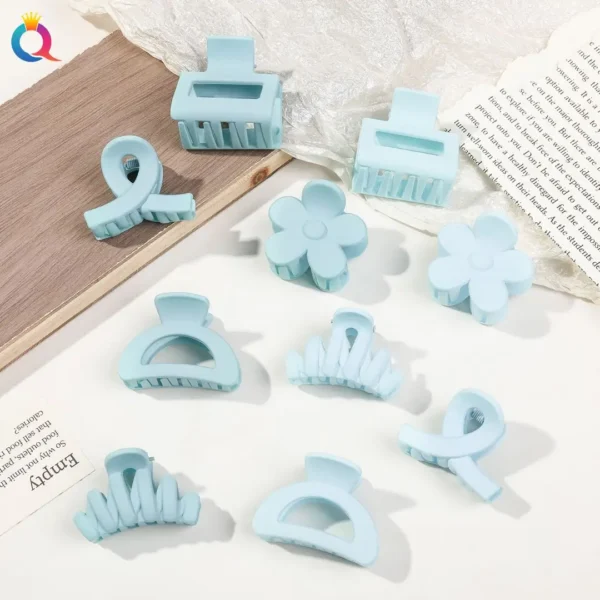 5 Pcs Matte Flower Hair Claw Clips for Women & Girls - Image 11