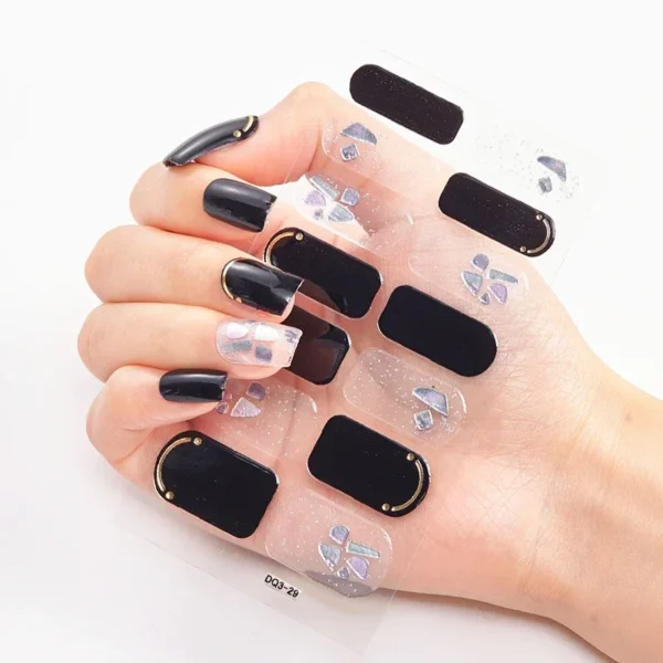 16Tips Long-Lasting Gel Nail Stickers – Full Coverage Wraps - Image 91