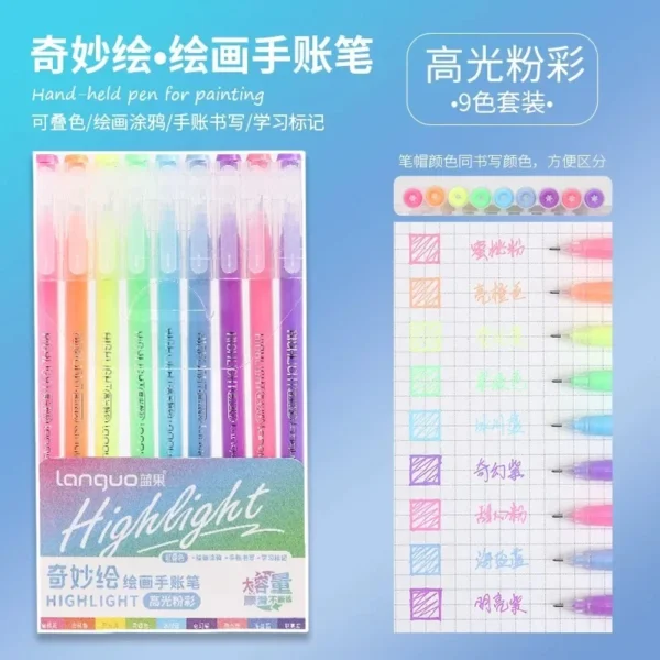 Set of 6 Morandi Gel Pens for Drawing & DIY Projects - Image 36