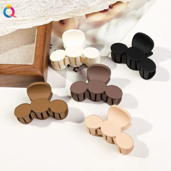 5 Pcs Matte Flower Hair Claw Clips for Women & Girls - Image 30