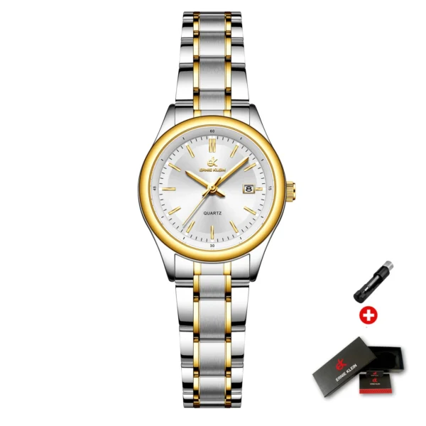 ERNIE KLEIN Women’s Luxury Gold Stainless Steel Watch - Image 8