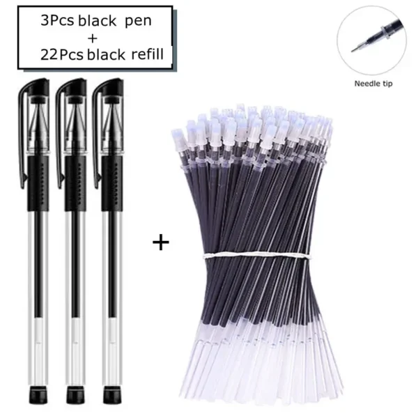 7/35 PCS Gel Pen Set 0.5mm Black & Blue for School Office - Image 17