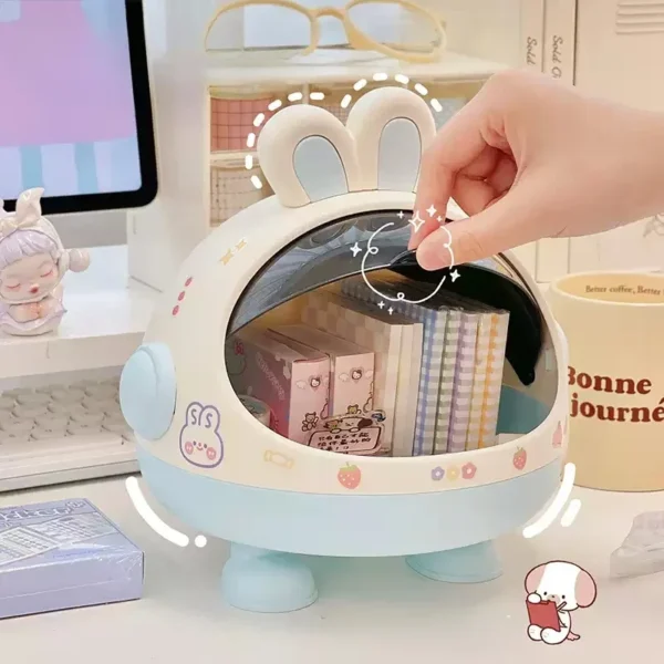 Cute Desktop Storage Box – Kawaii Desk Organizer for Girls - Image 4