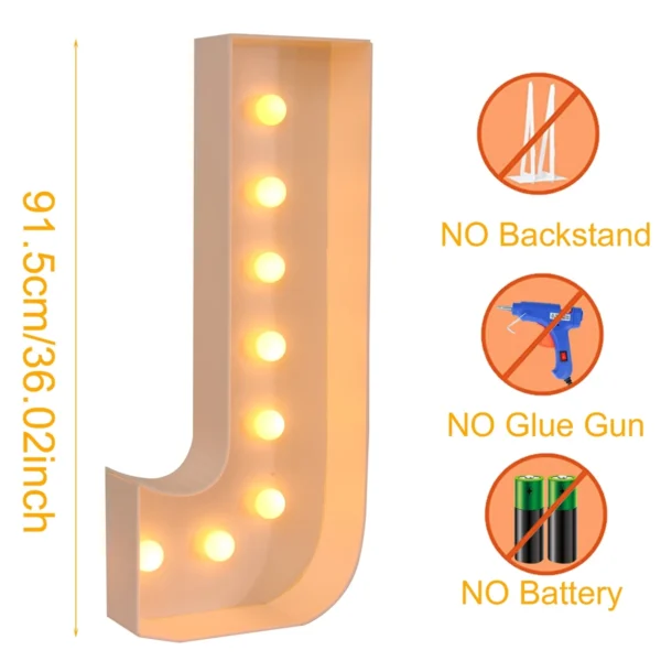 91.5cm LED Light Letter Frame Box for Party & Events - Image 31