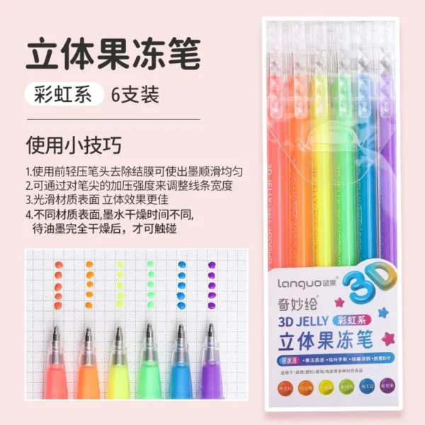 Set of 6 Morandi Gel Pens for Drawing & DIY Projects - Image 24