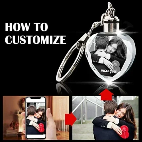 Custom LED Crystal Keyring – Engrave Your Photo or Logo - Image 6