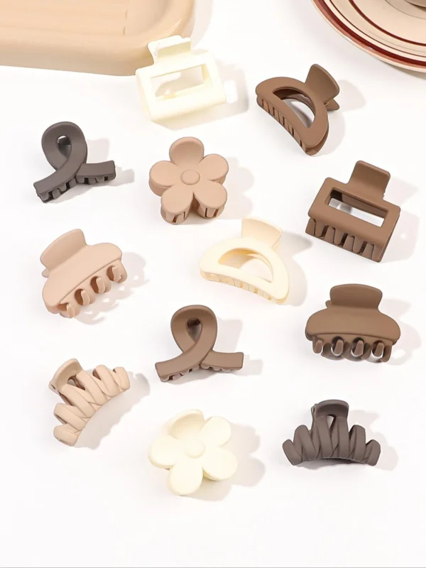 5 Pcs Matte Flower Hair Claw Clips for Women & Girls - Image 29