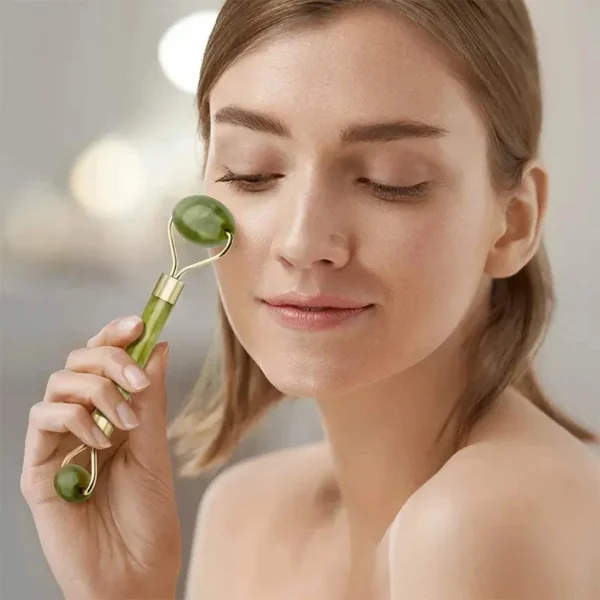 Natural Jade Roller & Gua Sha Massage Set - Image 3
