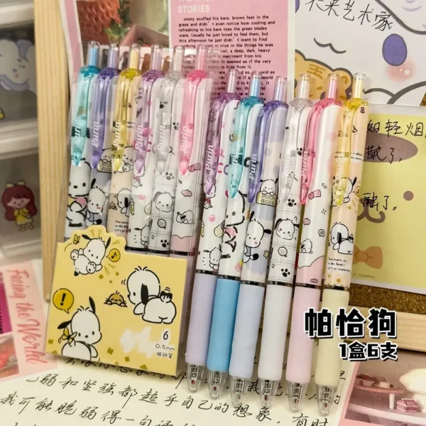 Sanrio 6pcs Gel Pen Set 0.55mm Cute Cartoon Design - Image 10