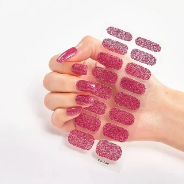 16Tips Long-Lasting Gel Nail Stickers – Full Coverage Wraps - Image 68