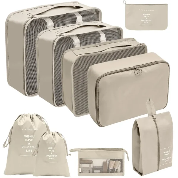 7-10 Pcs Travel Organizer Packing Cubes Set – Durable & Compact - Image 22
