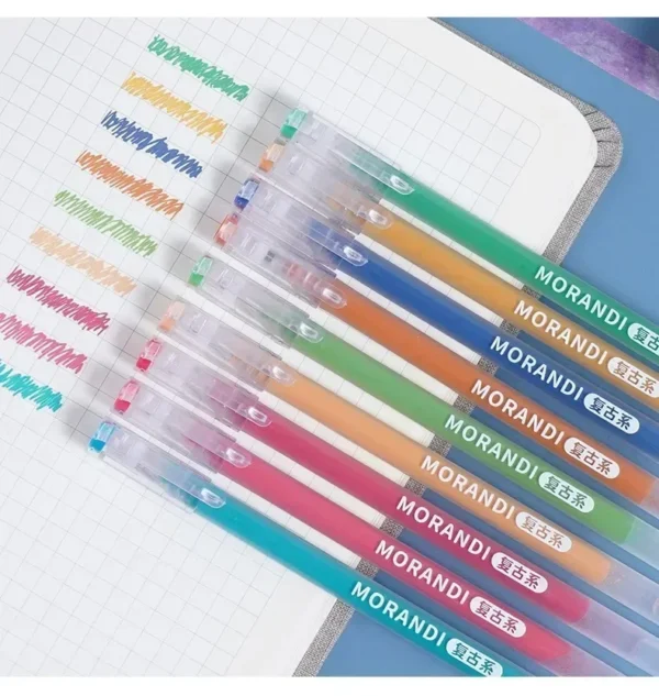 Set of 6 Morandi Gel Pens for Drawing & DIY Projects - Image 62