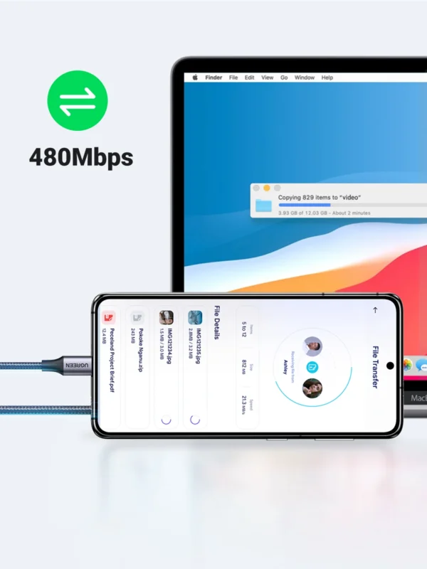 UGREEN USB-C to USB-C 100W Fast Charging Cable - Image 4