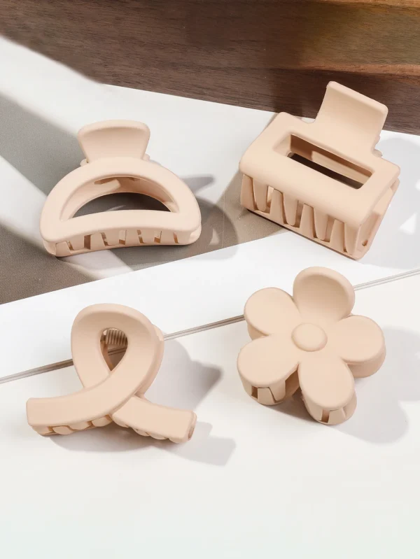 5 Pcs Matte Flower Hair Claw Clips for Women & Girls - Image 33