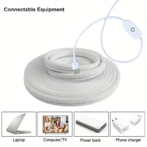 Smart Touch Neon LED Light Strip – Dimmable & Waterproof