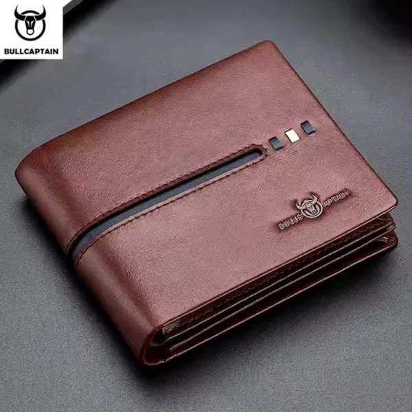 BULLCAPTAIN Men’s Genuine Leather RFID Business Wallet - Image 2
