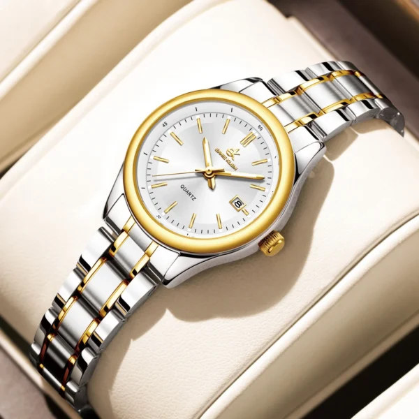 ERNIE KLEIN Women’s Luxury Gold Stainless Steel Watch