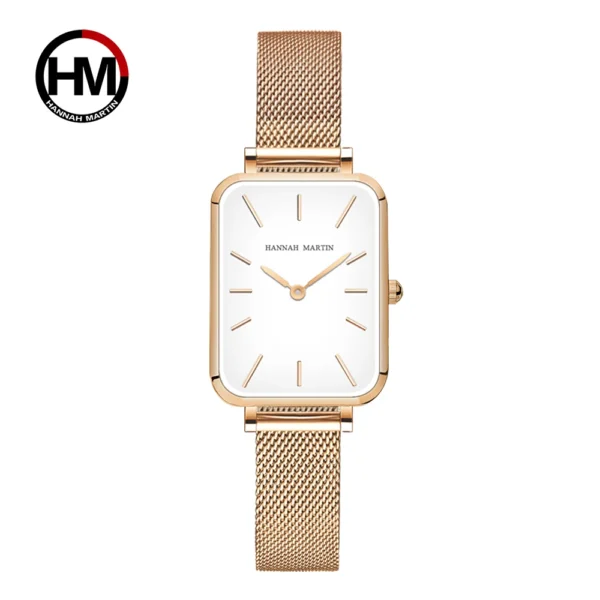 MAKAMBAKO Women’s Rose Gold Square Quartz Watch - Image 11