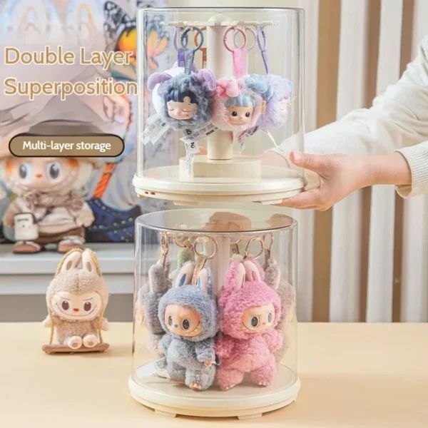 360° Rotating Transparent Display Box for Collectibles - Image 3