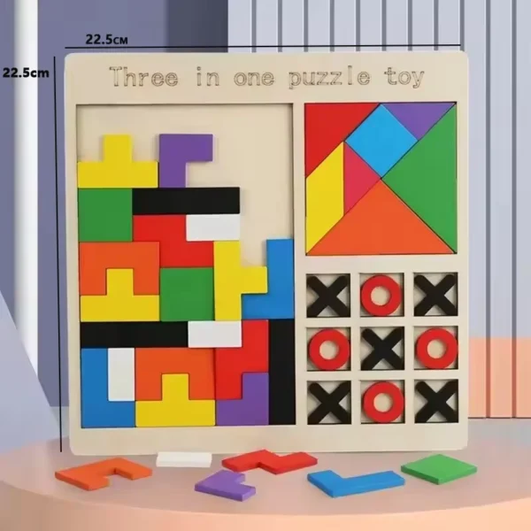 Wooden Tangram Puzzle Blocks Educational Toy Set - Image 8
