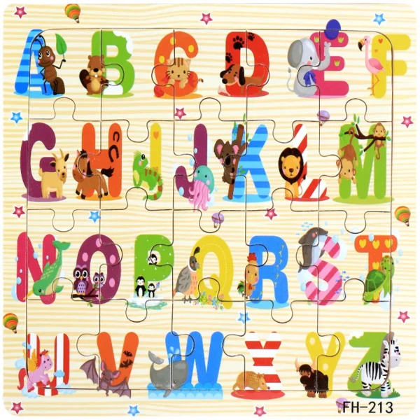 20-Piece Wooden 3D Animal & Vehicle Jigsaw Puzzle - Image 31